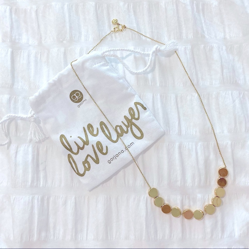 Gorjana Adjustable Gold Beaded Necklace ✨